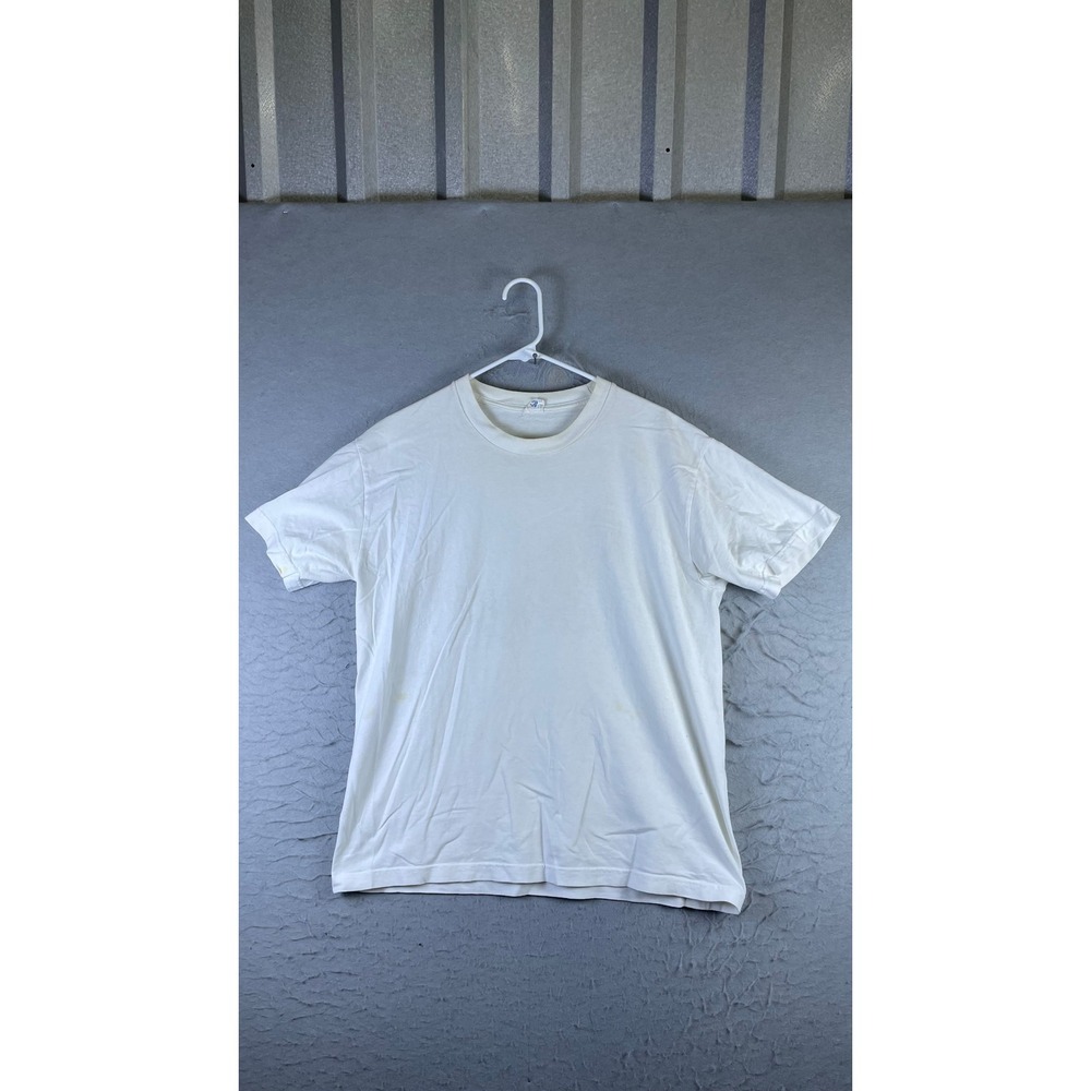 Pro Club T-Shirt Mens Large White Good Comfort Cotton Short Sleeve Crew Neck